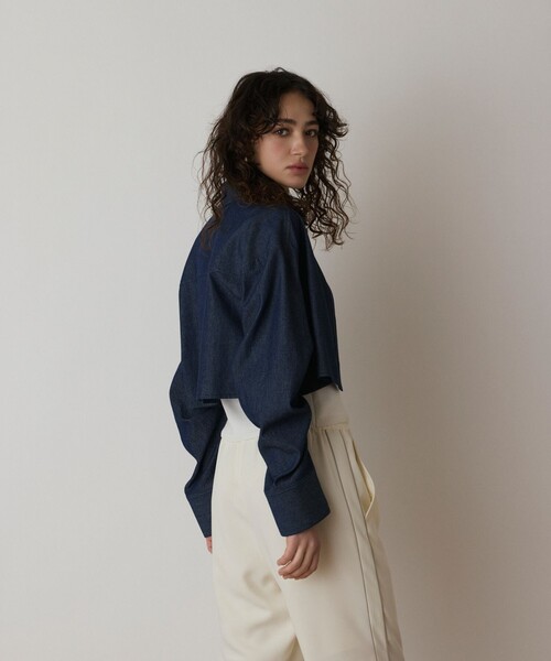 タックスリーブシャツ タックスリーブショートシャツ(FREE WHITE): : ウィメンズ
