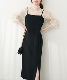 natural couture | カットジョーゼットペンシルキャミワンピース(ワンピース)