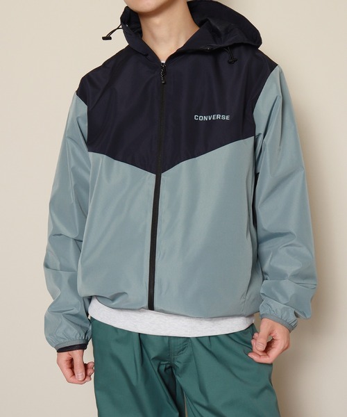 CONVERSE(コンバース)の「【CONVERSE/コンバース】総裏メッシュ機能付きパーカー/フードアウター(ナイロンジャケット・メンズ・レッド系/サックスブルー系/ホワイト系/ブラック/ネイビー/アイボリー・M/LL/L)」の5枚目の写真