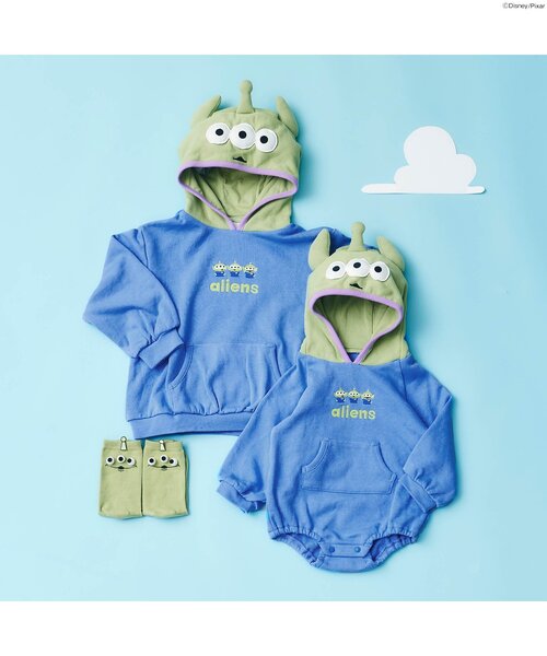 Disney（ディズニー）の「【リンク】ディズニーキャラクター/フーディー/トイ・ストーリー（パーカー・キッズ・グリーン/ピンク・130/120/110/100/90/80）」の4枚目の写真