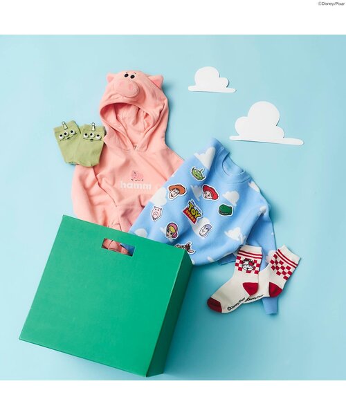 Disney（ディズニー）の「【リンク】ディズニーキャラクター/フーディー/トイ・ストーリー（パーカー・キッズ・グリーン/ピンク・130/120/110/100/90/80）」の6枚目の写真