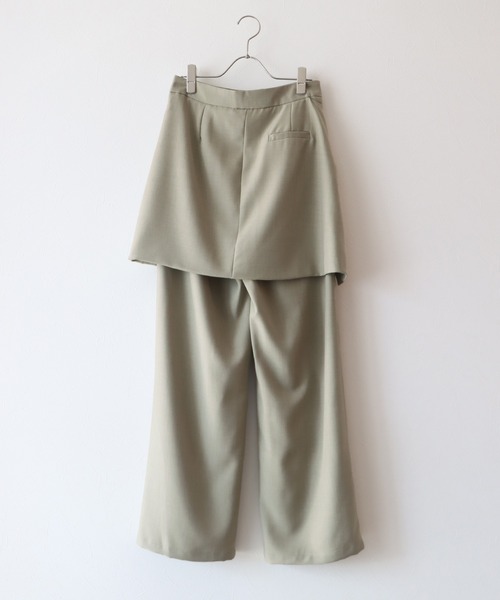 J by blue(ジェイバイブルー)の「レイヤードラップスカートパンツ(その他パンツ・レディース・ベージュ/グレー/ブラック・MEDIUM)」の12枚目の写真