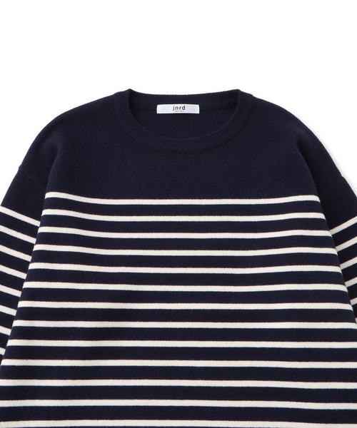 j.n.r.d(ジェー・エヌ・アール・ディー)の「パネルボーダーニット(Tシャツ/カットソー・メンズ・ネイビー/ホワイト/グリーン・LL/M/L)」の6枚目の写真