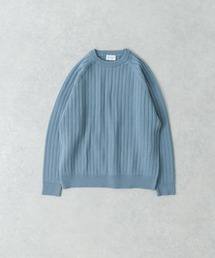 URBAN RESEARCH | new basic COTTON CASHMERE WIDE RIB CREW NECK KNIT(ニット/セーター)