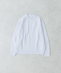 URBAN RESEARCH(A[oT[`)new basic COTTON CASHMERE WIDE RIB CREW NECK KNIT(jbg/Z[^[)