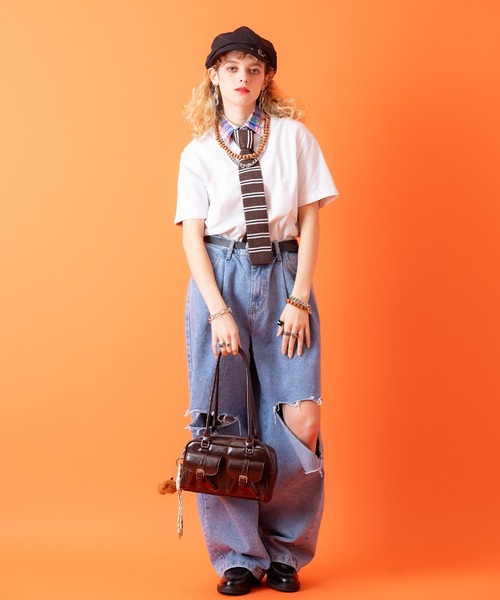 an meets zakka(アンミツザッカ)の「an meets zakka キーホルダー付き合成皮革ロングハンドルミニボストンバッグ(ボストンバッグ・レディース・ブラック/レッド/ブラウン・ONESIZE)」の18枚目の写真