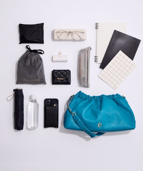 NICAL（ニカル）の「【本革】【NICAL】ギャザーショルダーバッグ/554181（ショルダーバッグ・レディース・ブラウン/ブラック/ブルー・FREE）」の8枚目の写真