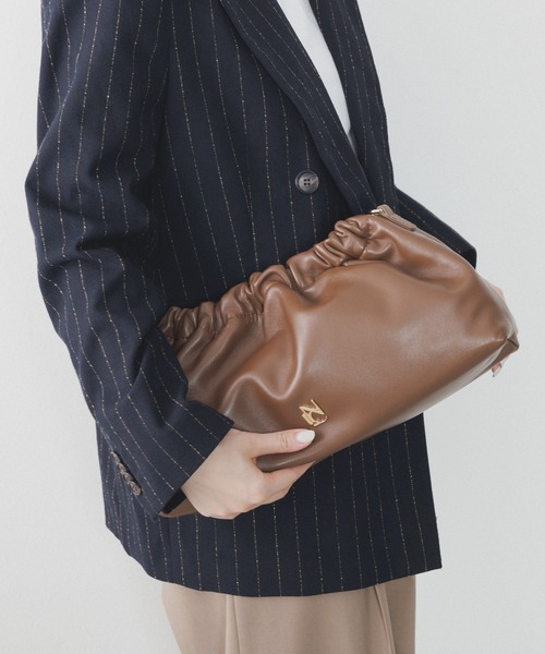 NICAL（ニカル）の「【本革】【NICAL】ギャザーショルダーバッグ/554181（ショルダーバッグ・レディース・ブラウン/ブラック/ブルー・FREE）」の18枚目の写真