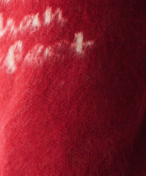 Adoon plain（アドーンプレーン）の「SHAGGY MESSAGE LOGO KNIT　シャギーメッセージロゴニット（ニット/セーター・メンズ・ボルドー/ネイビー/チャコールグレー・LARGE/MEDIUM）」の8枚目の写真