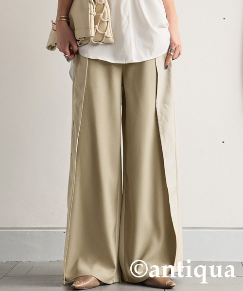 antiqua(アンティカ)の「バイカラーパンツ(その他パンツ・レディース・ホワイト系その他/ブラック・LARGE/MEDIUM)」の2枚目の写真