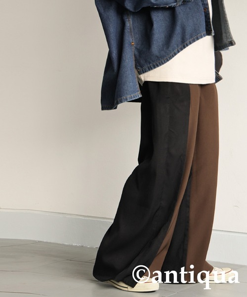 antiqua(アンティカ)の「バイカラーパンツ(その他パンツ・レディース・ホワイト系その他/ブラック・LARGE/MEDIUM)」の5枚目の写真