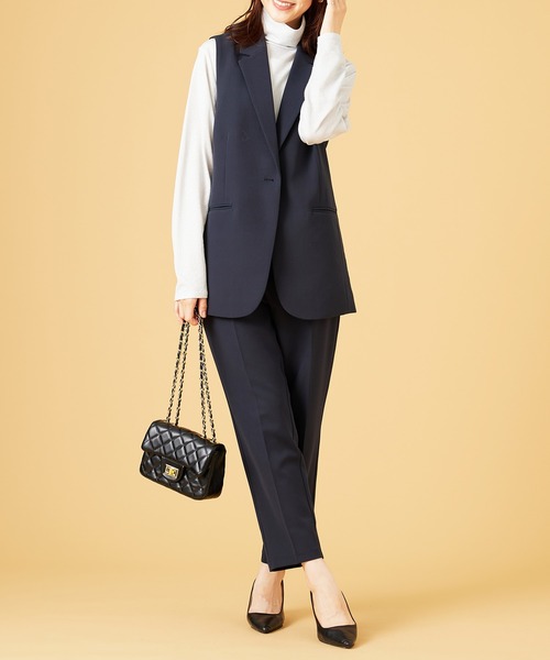 BELLUNA PLUS(ベルーナ)の「<C/S>テーラードジレ(ベスト・レディース・グレイッシュベージュ/ネイビー・X-LARGE/LARGE/MEDIUM)」の12枚目の写真