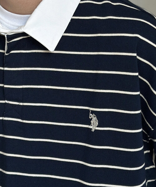U.S. POLO ASSN.(ユーエスポロアッスン)の「ラガーシャツ(Tシャツ/カットソー・メンズ・グリーン/ブラウン/ネイビー/アイボリー・MEDIUM/LARGE)」の8枚目の写真
