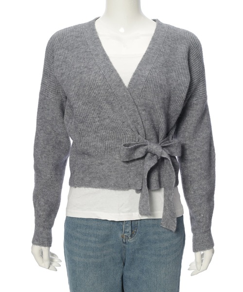 Edit Sheen（エディットシーン）の「カシュクールニットプルオーバー（カーディガン/ボレロ・レディース・ブラック/アイボリー/グレー・M）」の20枚目の写真