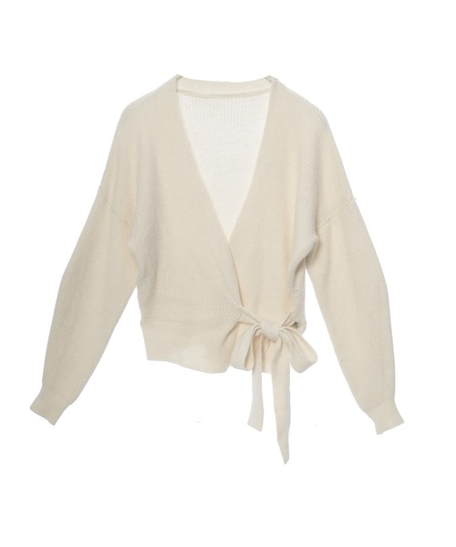 Edit Sheen（エディットシーン）の「カシュクールニットプルオーバー（カーディガン/ボレロ・レディース・ブラック/アイボリー/グレー・M）」の22枚目の写真