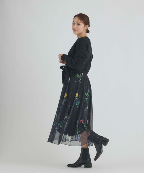 Edit Sheen（エディットシーン）の「カシュクールニットプルオーバー（カーディガン/ボレロ・レディース・ブラック/アイボリー/グレー・M）」の12枚目の写真