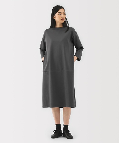 セール】婦人 二重編み七分袖ワンピース（ワンピース）｜無印良品