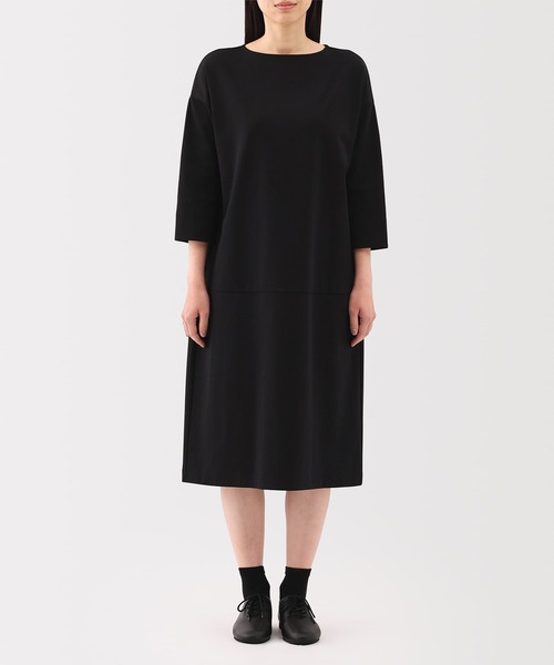 セール】婦人 二重編み七分袖ワンピース（ワンピース）｜無印良品