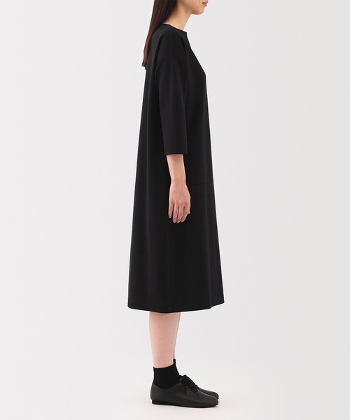 セール】婦人 二重編み七分袖ワンピース（ワンピース）｜無印良品