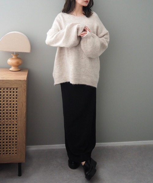 ニット/セーター louren back tuck rib pullover back ribbon knit pullover | TOPS | LAULEN（ローレン）