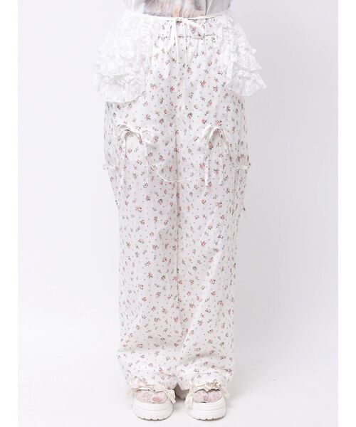 merry jenny（メリージェニー）の「flower frill 2wayつけ襟（付け襟・レディース・オフホワイト/ブラック/アイボリー・FREE）」の7枚目の写真