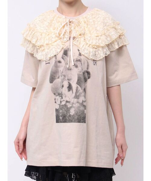 merry jenny（メリージェニー）の「flower frill 2wayつけ襟（付け襟・レディース・オフホワイト/ブラック/アイボリー・FREE）」の13枚目の写真