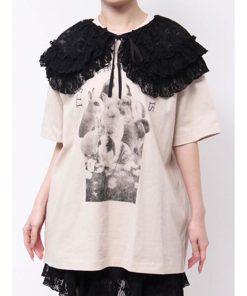 merry jenny（メリージェニー）の「flower frill 2wayつけ襟（付け襟・レディース・オフホワイト/ブラック/アイボリー・FREE）」の14枚目の写真