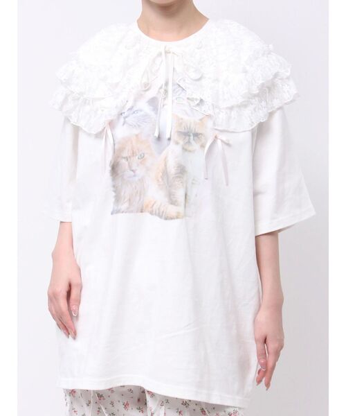 merry jenny（メリージェニー）の「flower frill 2wayつけ襟（付け襟・レディース・オフホワイト/ブラック/アイボリー・FREE）」の15枚目の写真