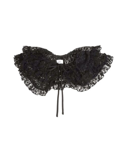 merry jenny（メリージェニー）の「flower frill 2wayつけ襟（付け襟・レディース・オフホワイト/ブラック/アイボリー・FREE）」の19枚目の写真