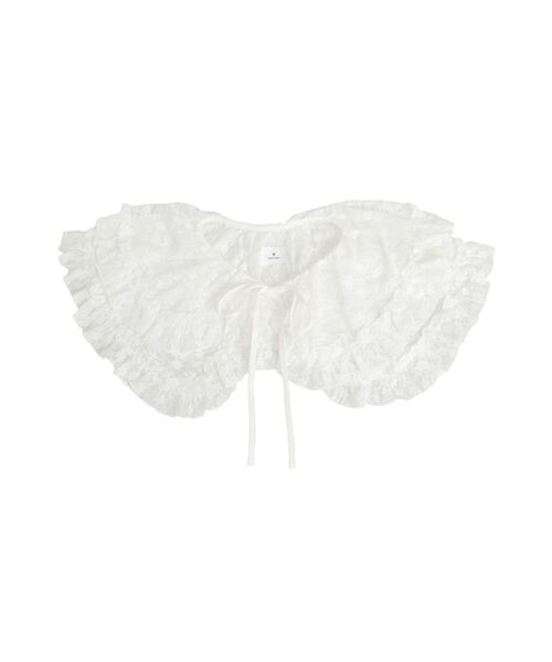 merry jenny（メリージェニー）の「flower frill 2wayつけ襟（付け襟・レディース・オフホワイト/ブラック/アイボリー・FREE）」の20枚目の写真