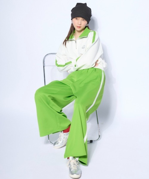 Kappa（カッパ）の「ジャージ トラックワイドパンツ（その他パンツ・レディース・パープル/ライトグリーン/ブラック・SMALL/MEDIUM/LARGE）」の10枚目の写真