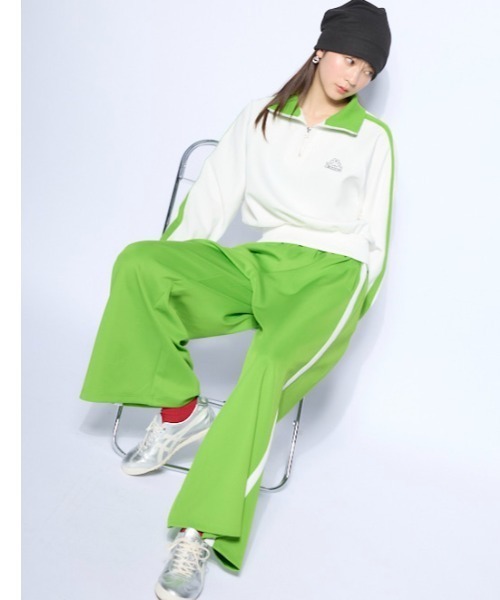 Kappa（カッパ）の「ジャージ トラックワイドパンツ（その他パンツ・レディース・パープル/ライトグリーン/ブラック・SMALL/MEDIUM/LARGE）」の11枚目の写真