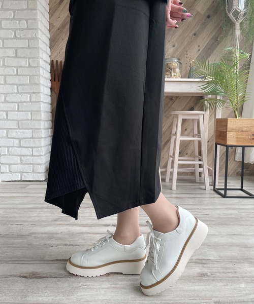LUGG NAGG(ラグナグ)の「【maschietta】【3E】プラットフォームレースアップシューズ【厚底】(パンプス・レディース・オフホワイト/ブラック/ブラック×ブラック・M/L/S/LL)」の22枚目の写真