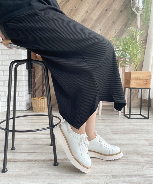 LUGG NAGG(ラグナグ)の「【maschietta】【3E】プラットフォームレースアップシューズ【厚底】(パンプス・レディース・オフホワイト/ブラック/ブラック×ブラック・M/L/S/LL)」の20枚目の写真