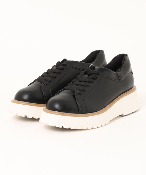 LUGG NAGG(ラグナグ)の「【maschietta】【3E】プラットフォームレースアップシューズ【厚底】(パンプス・レディース・オフホワイト/ブラック/ブラック×ブラック・M/L/S/LL)」の6枚目の写真