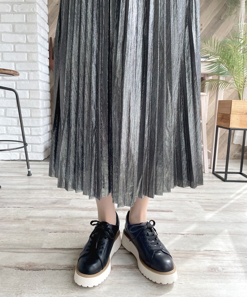 LUGG NAGG(ラグナグ)の「【maschietta】【3E】プラットフォームレースアップシューズ【厚底】(パンプス・レディース・オフホワイト/ブラック/ブラック×ブラック・M/L/S/LL)」の15枚目の写真