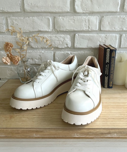LUGG NAGG(ラグナグ)の「【maschietta】【3E】プラットフォームレースアップシューズ【厚底】(パンプス・レディース・オフホワイト/ブラック/ブラック×ブラック・M/L/S/LL)」の12枚目の写真