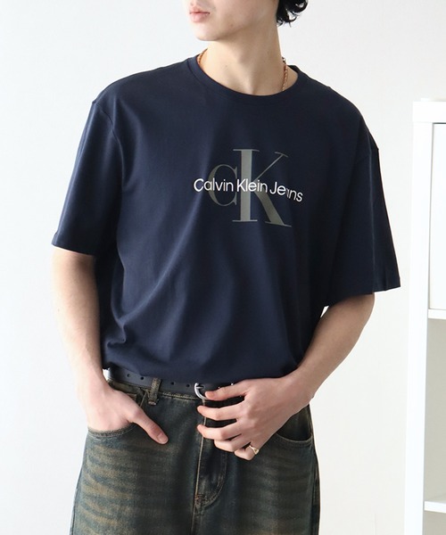 Calvin Klein(カルバン・クライン)の「【Calvin Klein/カルバンクライン】 モノグラム プリント クルーネック 半袖 Tシャツ(Tシャツ/カットソー・メンズ・グレー/ネイビー/ホワイト/ブラック・XL/L/M/S/XXL)」の12枚目の写真