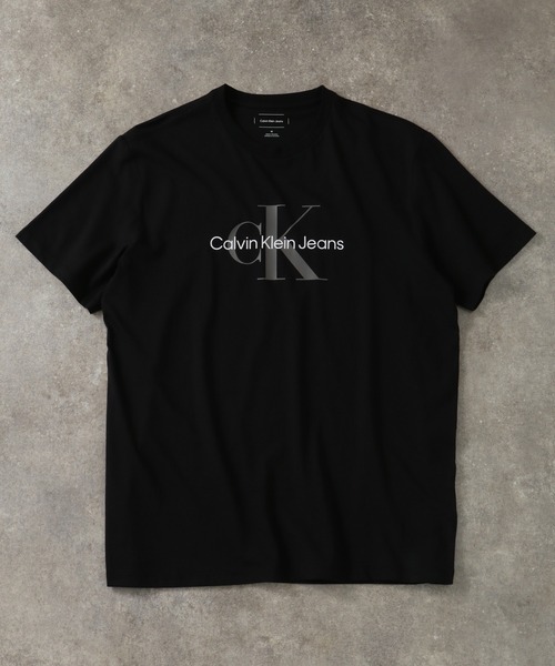   CKモノグラムロゴ クルーネック 半袖 Tシャツ Calvin Klein tシャツ 「ユニセックス」ショートスリーブ