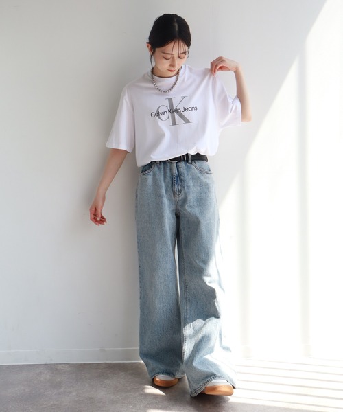 Calvin Klein(カルバン・クライン)の「【Calvin Klein/カルバンクライン】 モノグラム プリント クルーネック 半袖 Tシャツ(Tシャツ/カットソー・メンズ・グレー/ネイビー/ホワイト/ブラック・XL/L/M/S/XXL)」の16枚目の写真