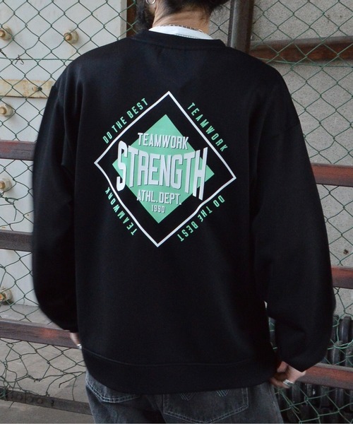 MODISH GAZE（モディシュガゼ）の「【MODISH GAZE】STRENGTH裏毛スウェット（スウェット・レディース・アッシュグレー/ブラック系/オフホワイト・LARGE/MEDIUM）」の13枚目の写真