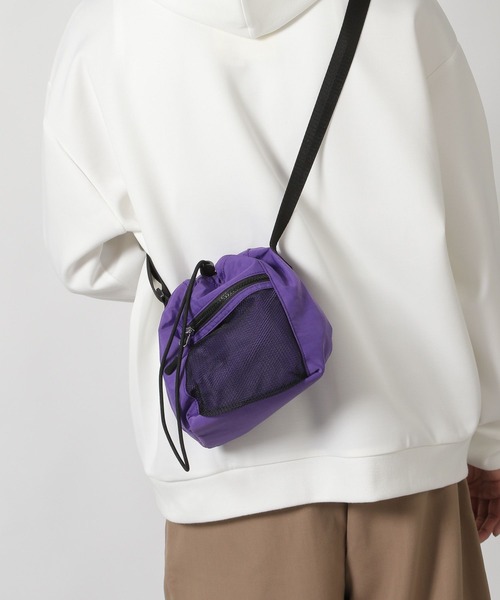 LAKOLE（ラコレ）の「メッシュコンビ巾着ショルダーバッグ / 288642（ショルダーバッグ・メンズ・カーキ/パープル/ブラック・FREE）」の7枚目の写真