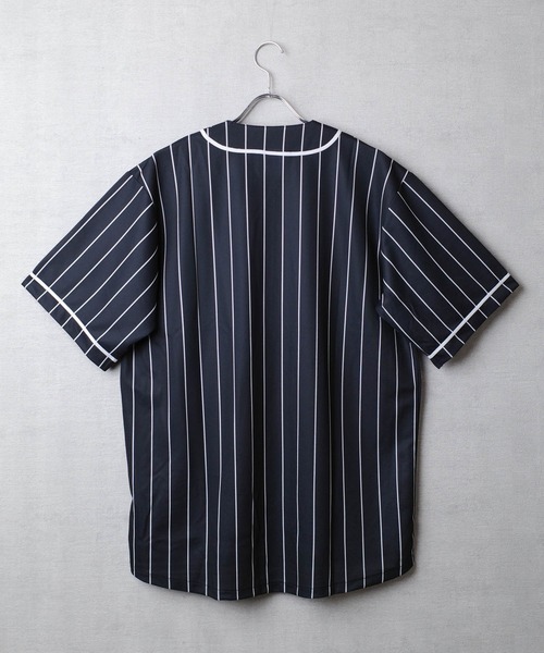 United Athle（ユナイテッドアスレ）の「【CBT1】【United Athle】4.1オンス ドライアスレチック ストライプ ベースボールシャツ 5982-ST（シャツ/ブラウス・メンズ・ホワイト/ブラック・XX-LARGE/X-LARGE/LARGE/MEDIUM）」の7枚目の写真