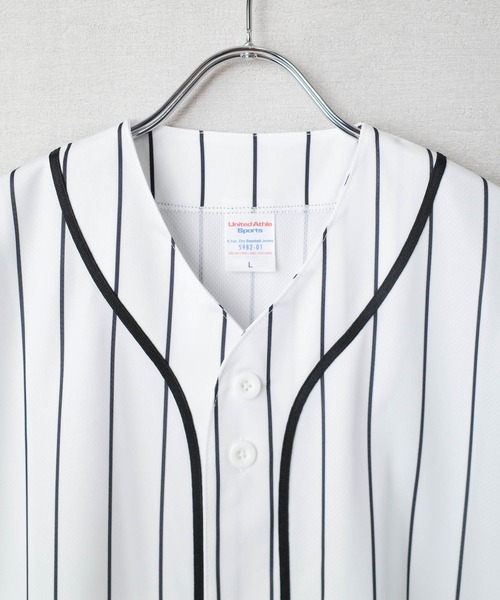United Athle（ユナイテッドアスレ）の「【CBT1】【United Athle】4.1オンス ドライアスレチック ストライプ ベースボールシャツ 5982-ST（シャツ/ブラウス・メンズ・ホワイト/ブラック・XX-LARGE/X-LARGE/LARGE/MEDIUM）」の13枚目の写真
