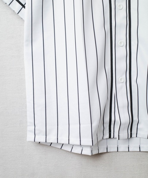 United Athle（ユナイテッドアスレ）の「【CBT1】【United Athle】4.1オンス ドライアスレチック ストライプ ベースボールシャツ 5982-ST（シャツ/ブラウス・メンズ・ホワイト/ブラック・XX-LARGE/X-LARGE/LARGE/MEDIUM）」の14枚目の写真