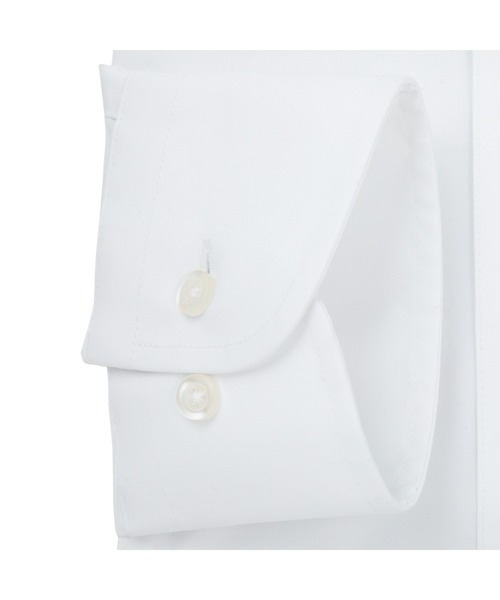 TOKYO SHIRTS(トウキョウシャツ)の「形態安定ノーアイロン レギュラー 長袖ビジネスワイシャツ(ビジネスシャツ・メンズ・ホワイト・首回り39cm-裄丈80cm/首回り37cm-裄丈84cm/首回り39cm-裄丈84cm/首回り42cm-裄丈82cm/首回り42cm-裄丈86cm/首回り43cm-裄丈82cm/首回り37cm-裄丈80cm/首回り43cm-裄丈86cm)」の3枚目の写真