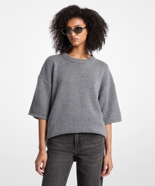 MICHAEL KORS（マイケルコース）の「ユニセックス ショートスリーブ セーター（ニット/セーター・レディース・アッシュ・L/XL/S/M）」の3枚目の写真