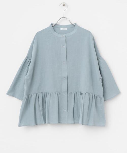 ITEMS URBANRESEARCH（アイテムズ アーバンリサーチ）の「バンドカラーティアードシャツ（シャツ/ブラウス・レディース・ブラック/ベージュ/ブルー・FREE）」の18枚目の写真