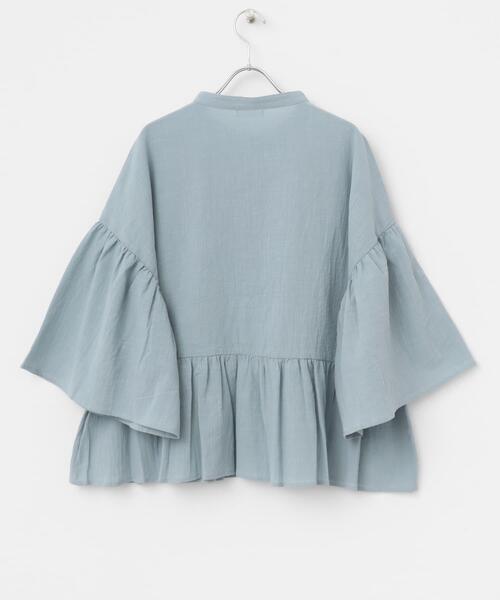 ITEMS URBANRESEARCH（アイテムズ アーバンリサーチ）の「バンドカラーティアードシャツ（シャツ/ブラウス・レディース・ブラック/ベージュ/ブルー・FREE）」の20枚目の写真