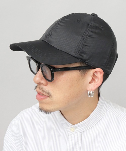 セール】透け リップストップナイロン ロングビル キャップ つば長
